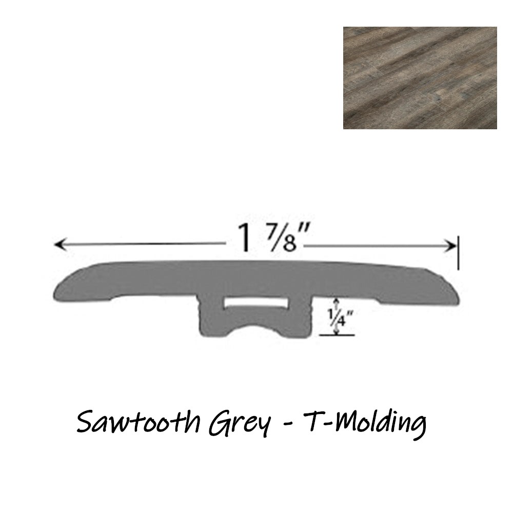 PRODURA Sawtooth Grey Waterproof 22mil Click Luxury Vinyl Plank 48″x7-3/8″x6mm