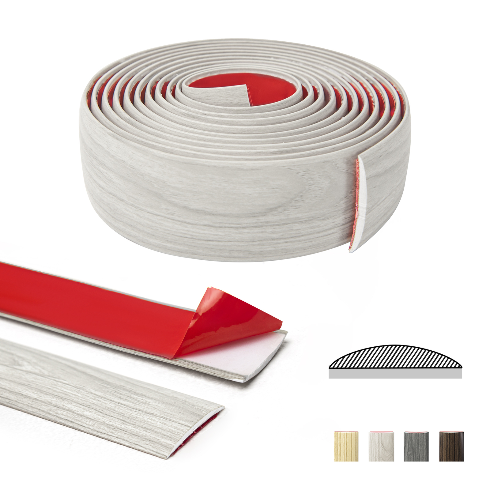 10ft Peel N Stick Trim Molding,Vinyl Floor Transition Strip,Laminate Floor Strip