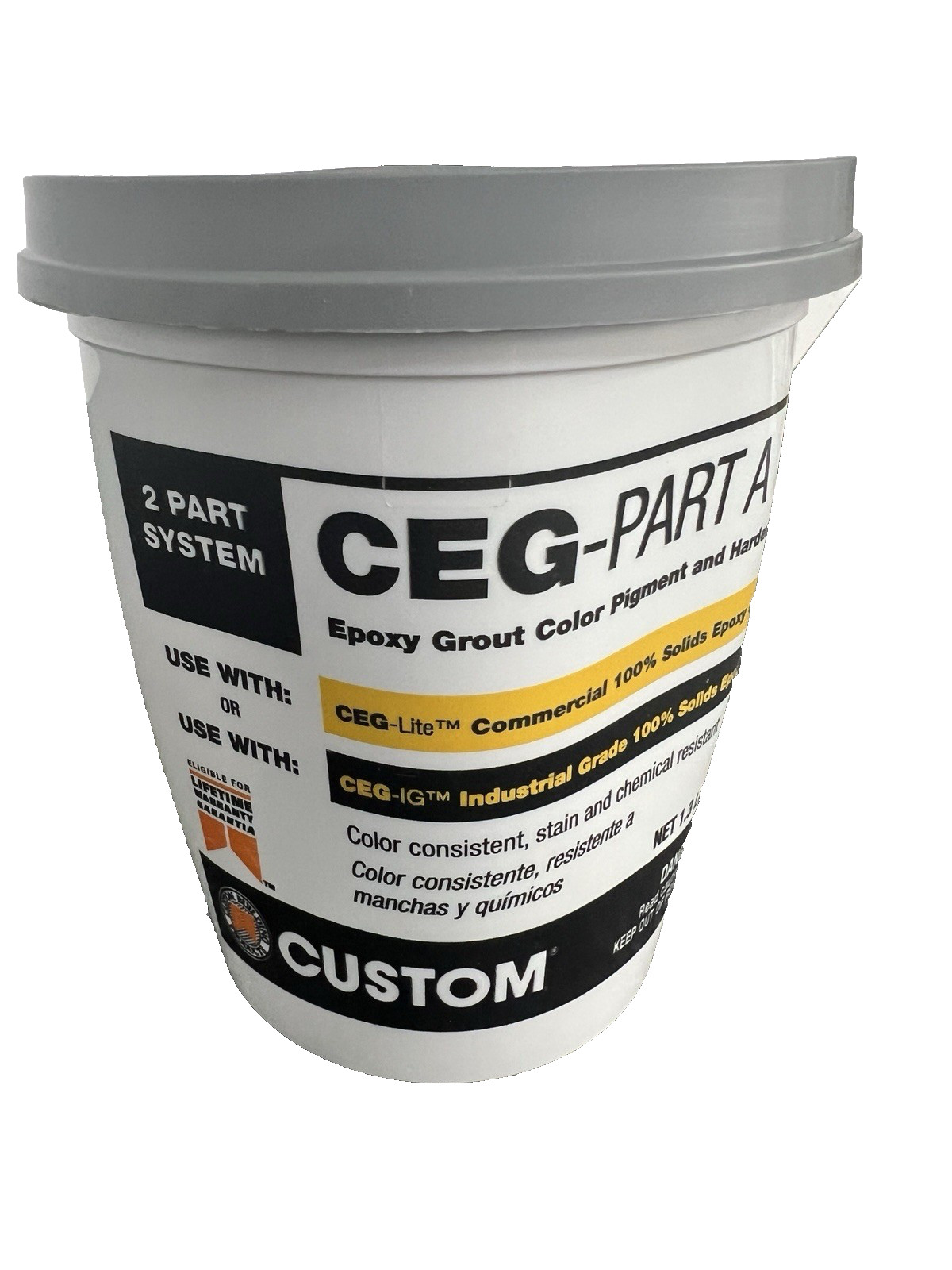 Custom Building Products CEG-Lite Part A Epoxy Grout BONE # 382, 1.3 lb
