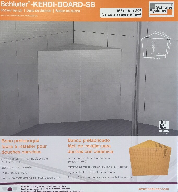 Schluter Kerdi Shower Bench Triangular 16″ x 20″ NEW