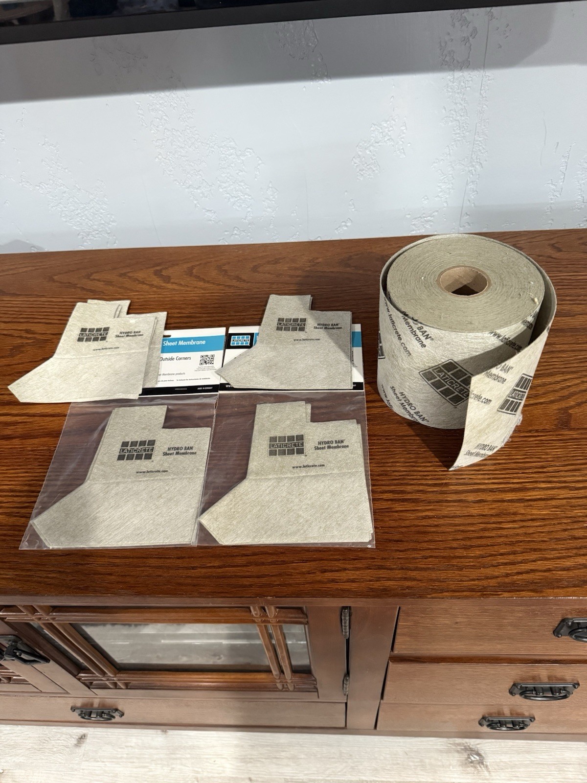 Laticrete Hydro Ban Waterproofing Sealing Tape 5 x 98′ and Outside Corners 1/2