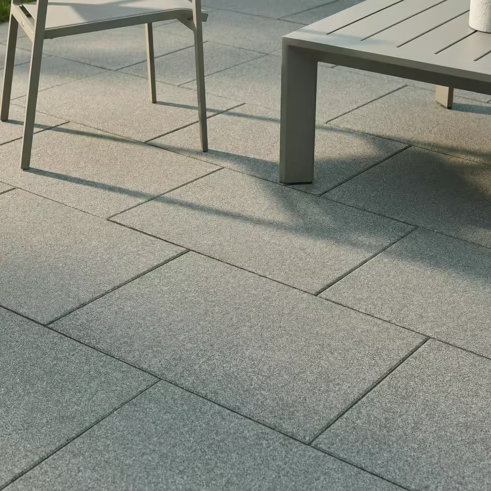 Gray Mist Granite Paver 16 In. X 24 In. X 1.18 In. Rectangular Gray Stone Flamed