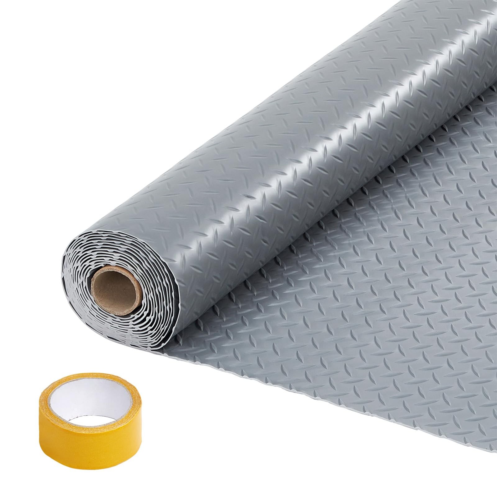 Ultra Protection 7.5x20ft Garage Mat – 2.8mm Thick Slip-Resistant Diamond Plate