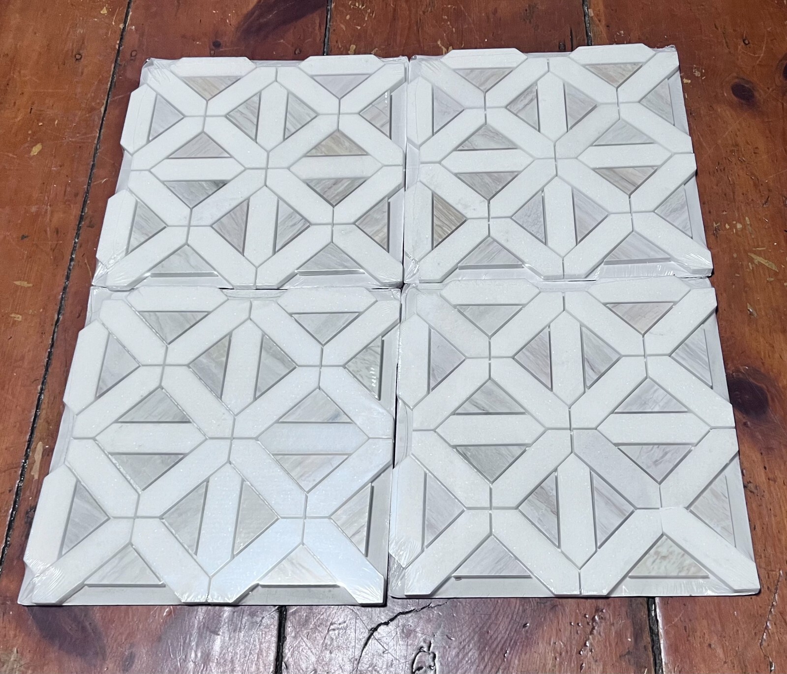 MSI Angora Geometric Pattern 12″ x 12″ Polished MarbleMosaic Tile(10 sq ft/Case)