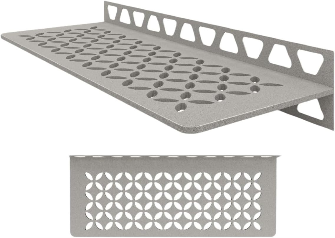 Schluter Systems Shelf Rectangular Wall Floral Stone Grey SWS1D5TSSG