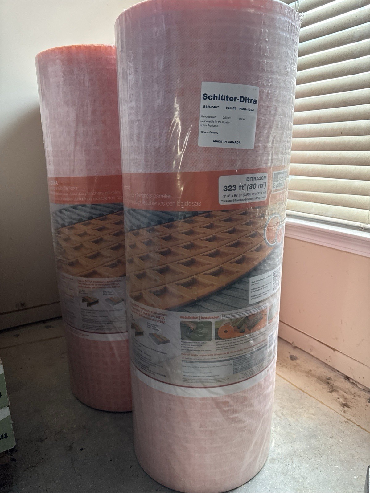 Schluter DITRA30M 323sq.ft Tile Underlayment Full Roll NEW! Save $150+ Per Roll!