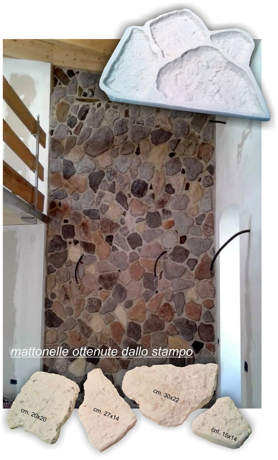 Rubber Mold Concrete Veneer Form Stone Plaster Tile Construction STONE VENEER RU