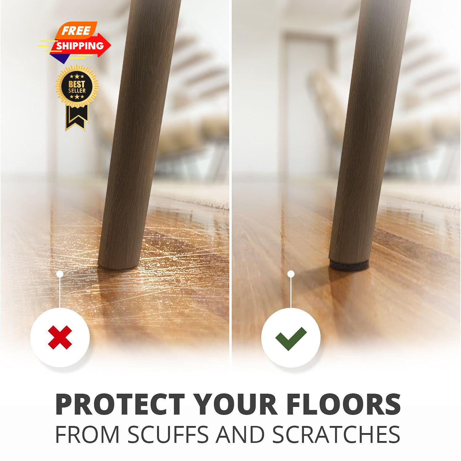 X-PROTECTOR 357 pcs Premium Huge Pack Felt Furniture 357 PCS Brown, Brown