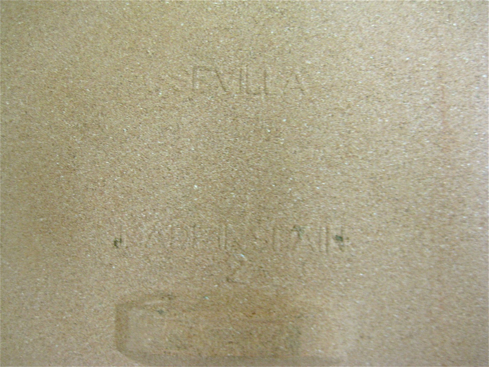 Contemporary Spanish Tile with Neoclassical Motif/Beige & White