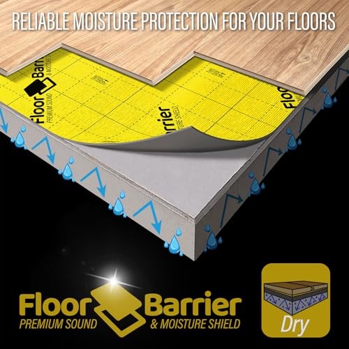 Premium Floor Underlayment with Moisture Barrier – 200 sq ft Roll, 3mm 1 Pack