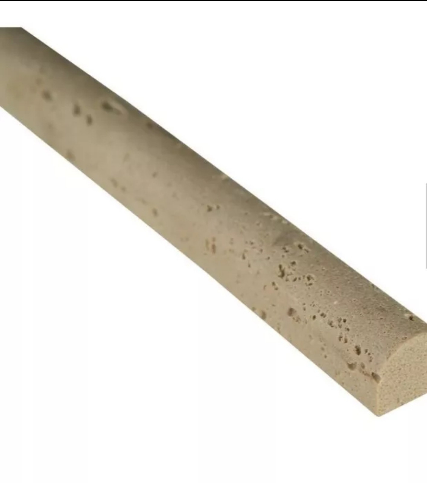 Chairo Pencil Molding 0.75 in. x 12 in. Honed Engineered Stone Marble Wall Tile