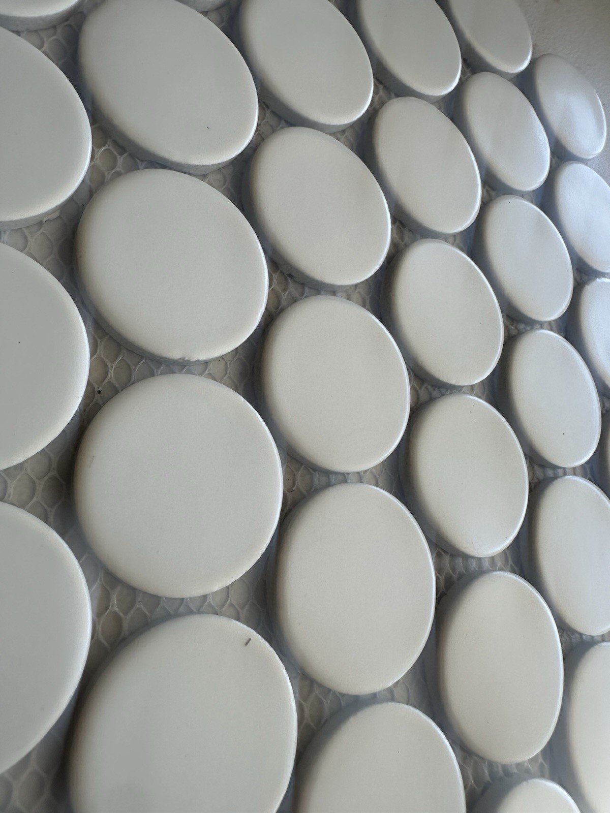 White Porcelain Penny Round Mosaic 10×12 Inch Tile Floor Wall Kitchen Bathroom