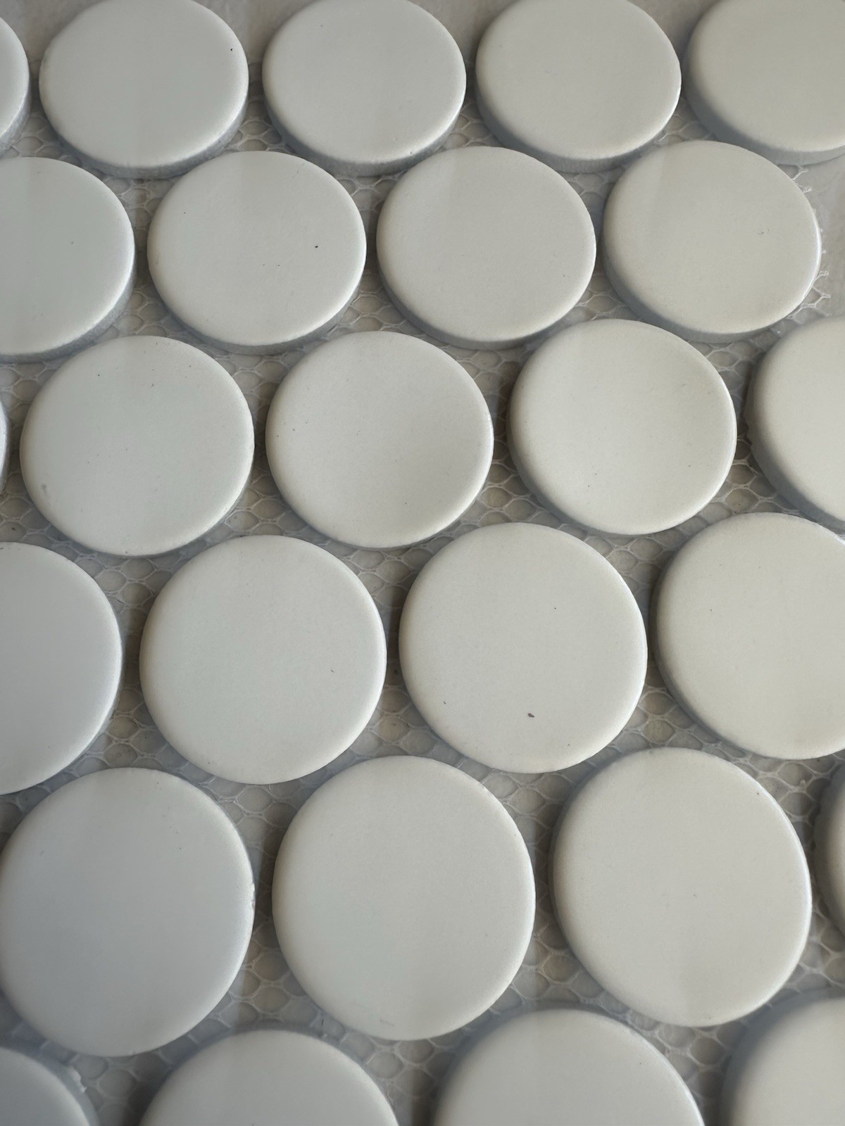 White Porcelain Penny Round Mosaic 10×12 Inch Tile Floor Wall Kitchen Bathroom