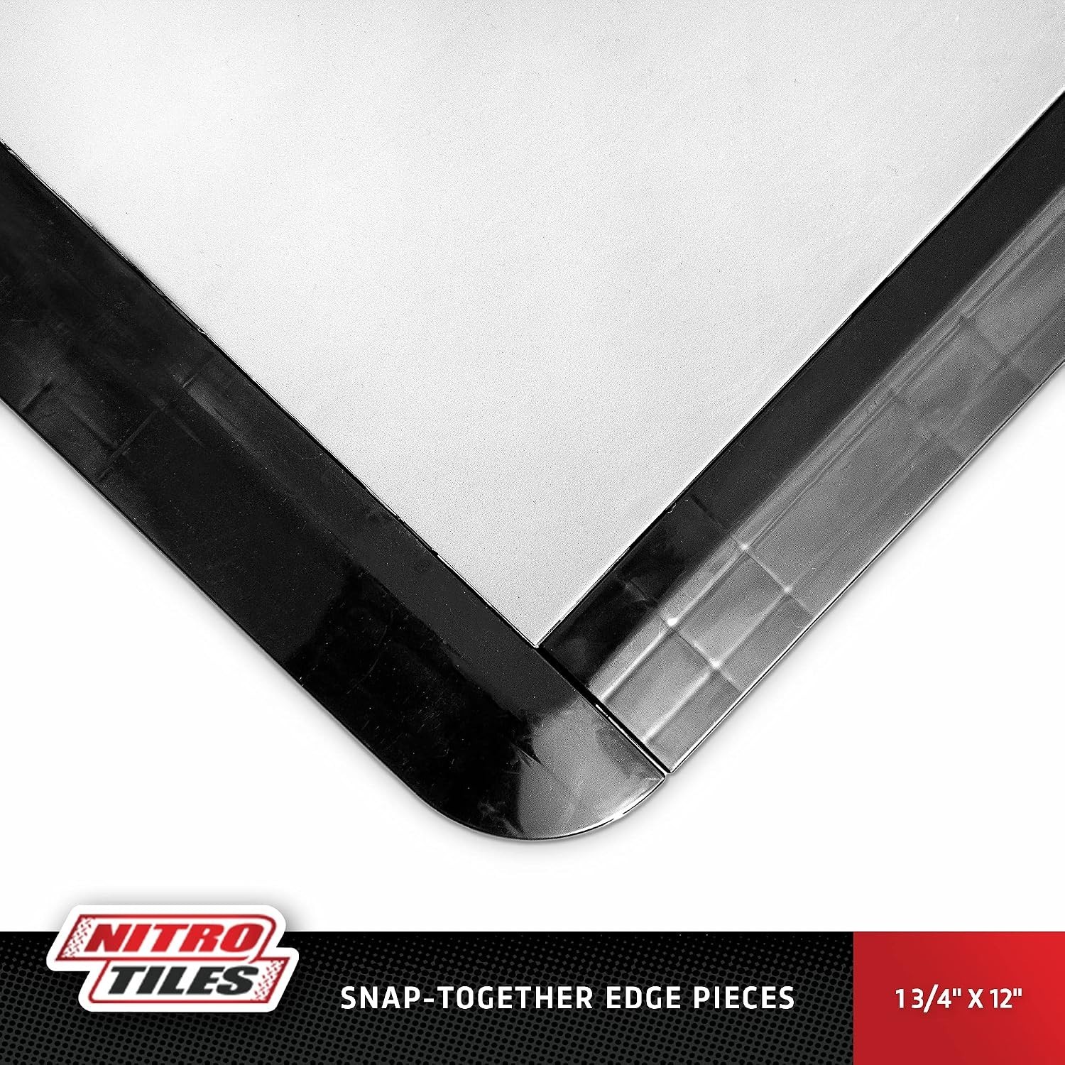 Smooth Ramped Edge Pieces for Nitro Interlocking Garage Floor Tiles – Black