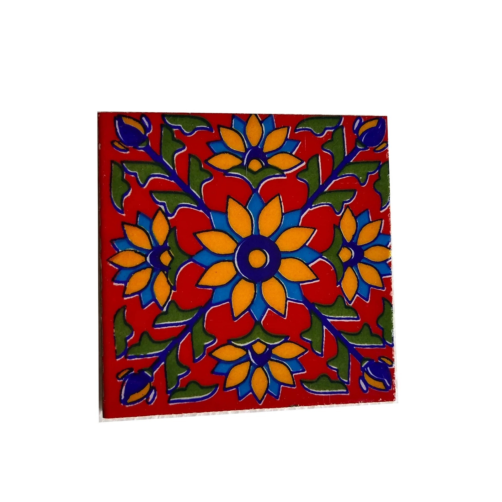 Decorative Interior Exterior Flooring Wall Ceramic 3 x 3 in Tiles Set of 10 Pcs.