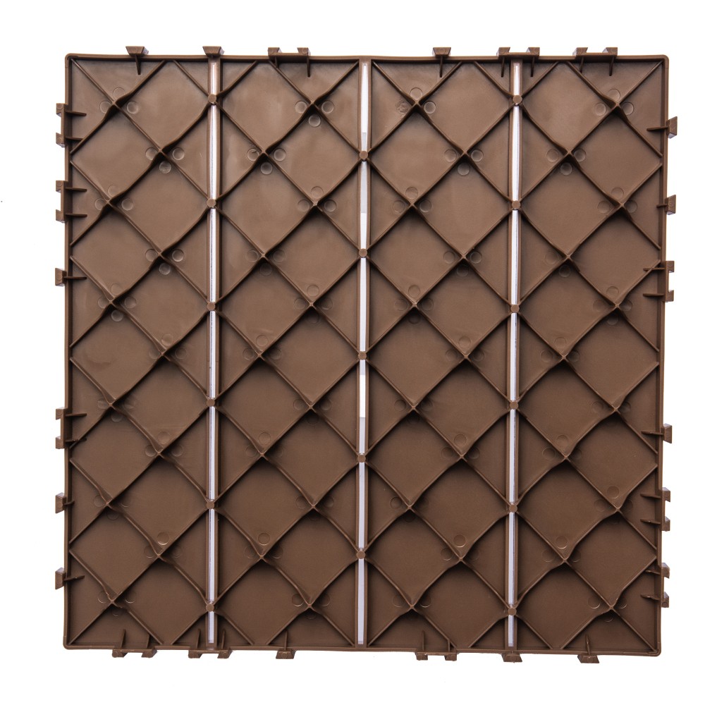 68 Pack Plastic Interlocking Deck Tiles Outdoor Indoor Flooring All Weather