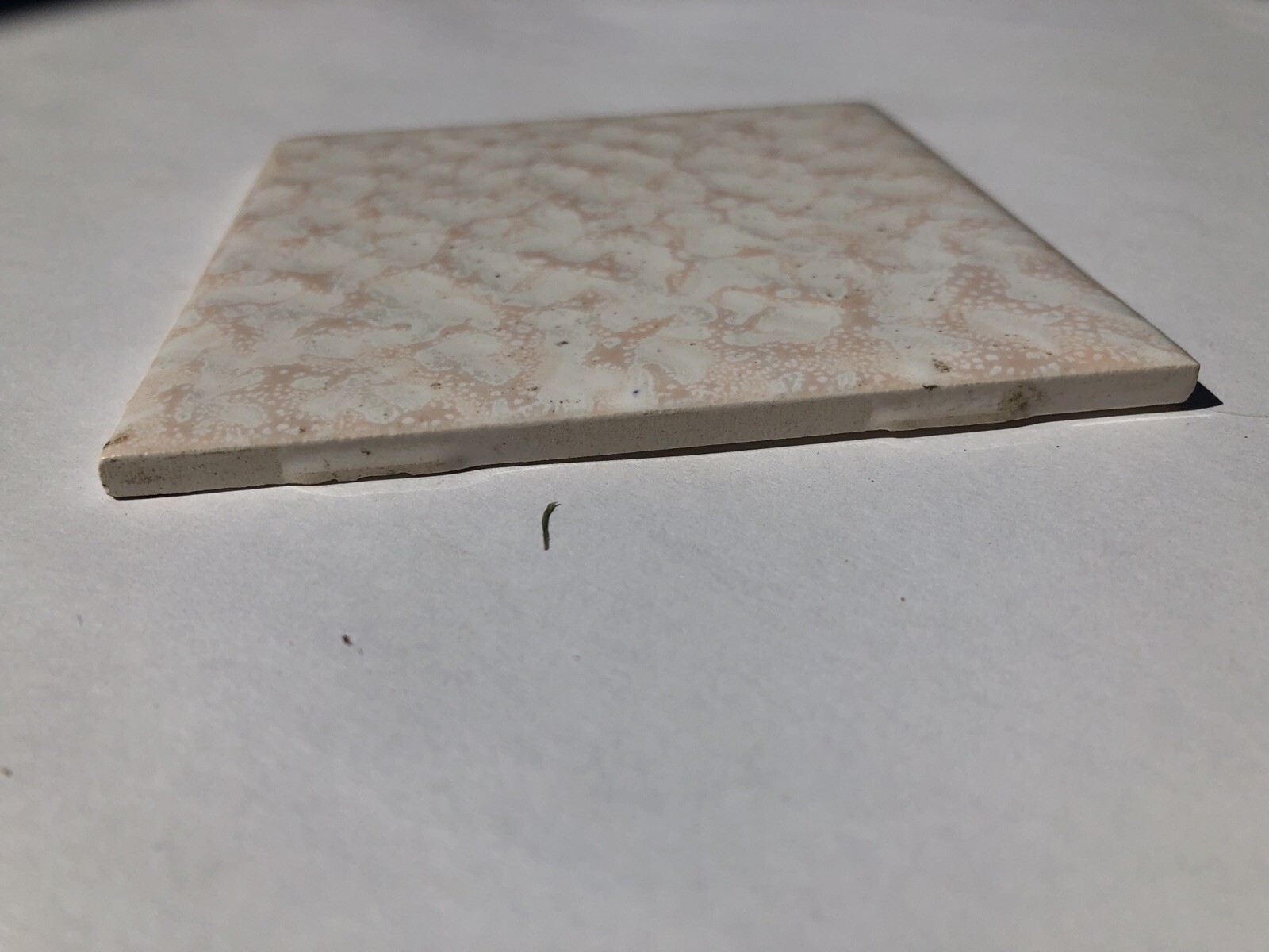 Pink Rose Ceramic Gloss Wall Tile Speckled Dots 4.25”Vintage Mid Century Mod 4×4