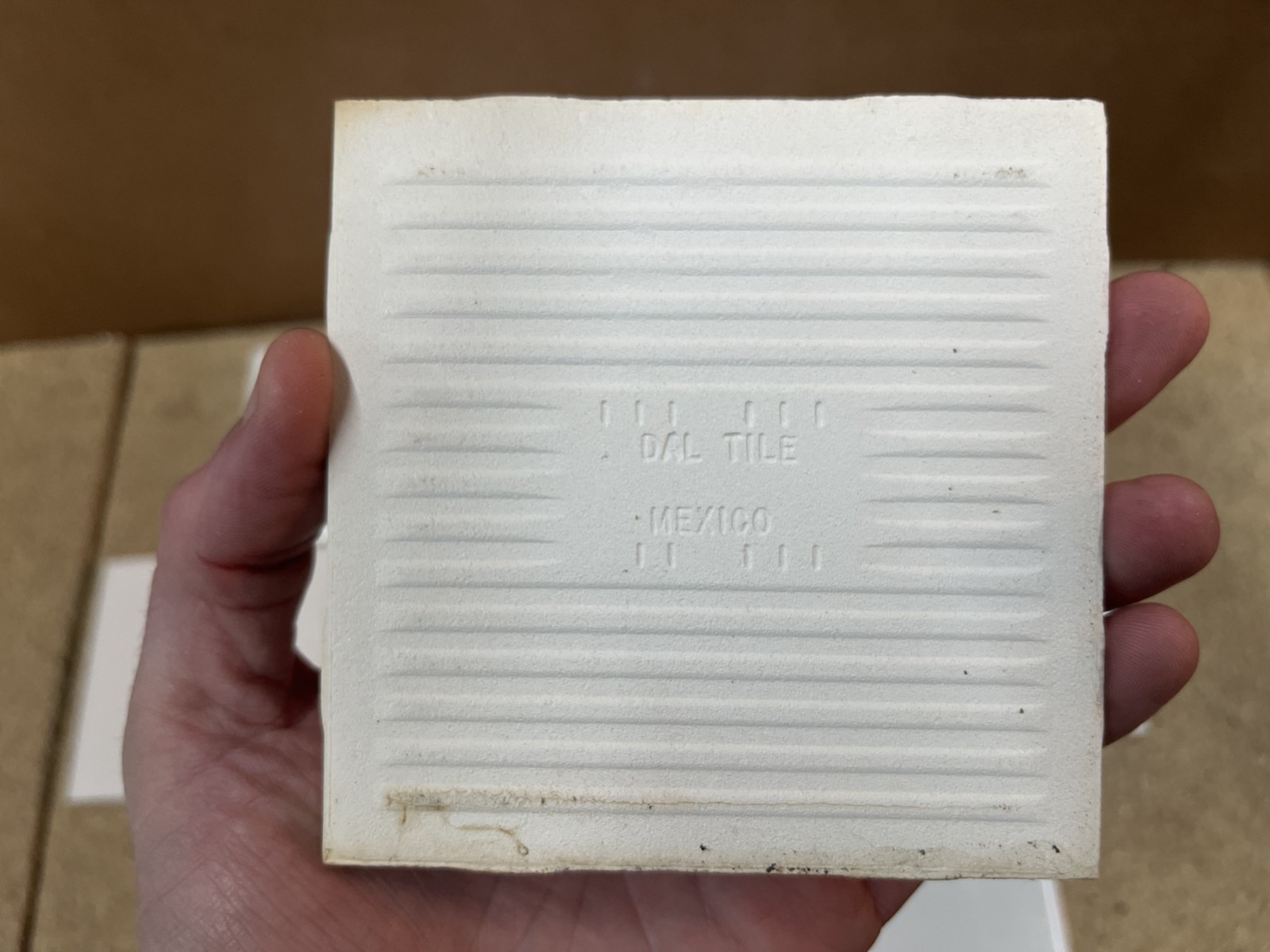 Lot Of 10 Pieces Dal Tile White Gloss Ceramic Tile 4-1/4 x 4-1/4