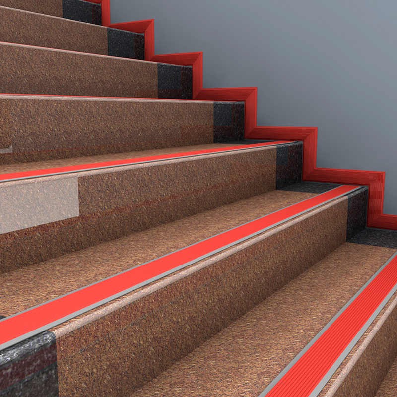 PVC Rubber Anti-Slip Strip Self-Adhesive Step Sticker Safety Stair Floor 1 Meter