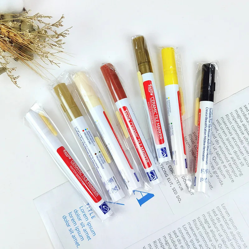 Tile Grout Marker Pen Waterproof White Wall Seam Repair Paint Pen Bathroom Floor