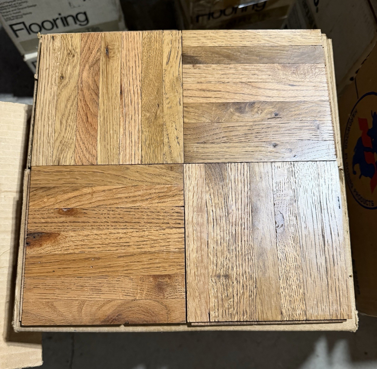 Oak Parquet Flooring COLOR TILE HONEY 6x6x5/16: 20 Tiles (5 Sq Ft)