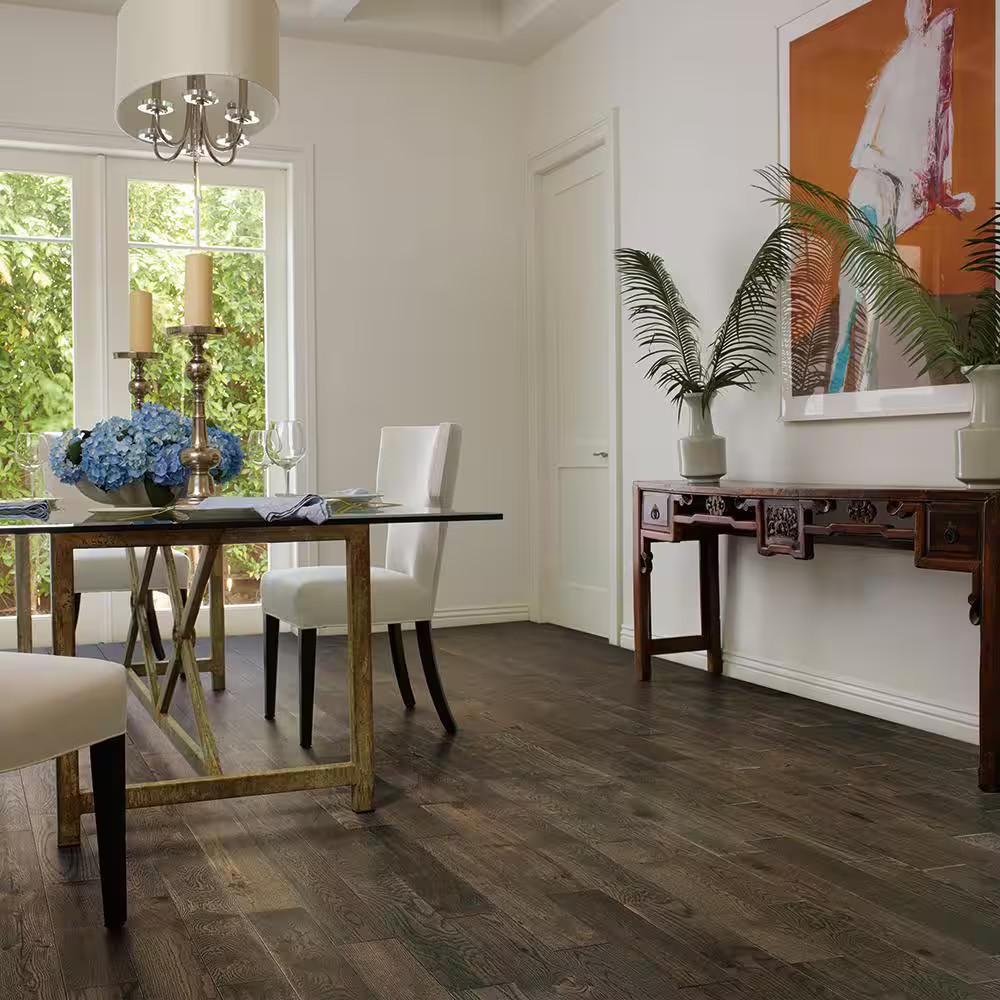 Boca Raton French Oak 3/4 In. T X 5 In. W Wire Brushed Solid Hardwood Flooring (
