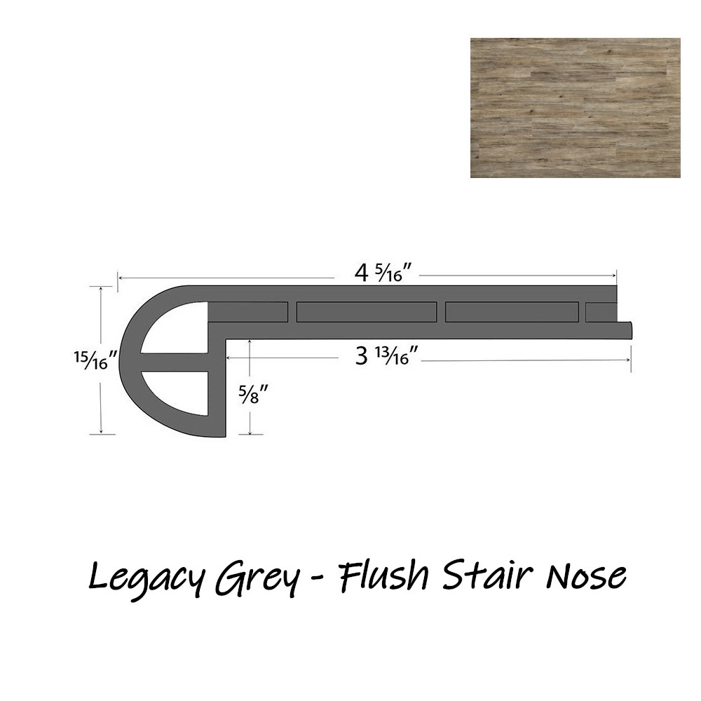 PRODURA Legacy Grey Waterproof 22mil Click Luxury Vinyl Plank 48″x7-3/8″x6mm