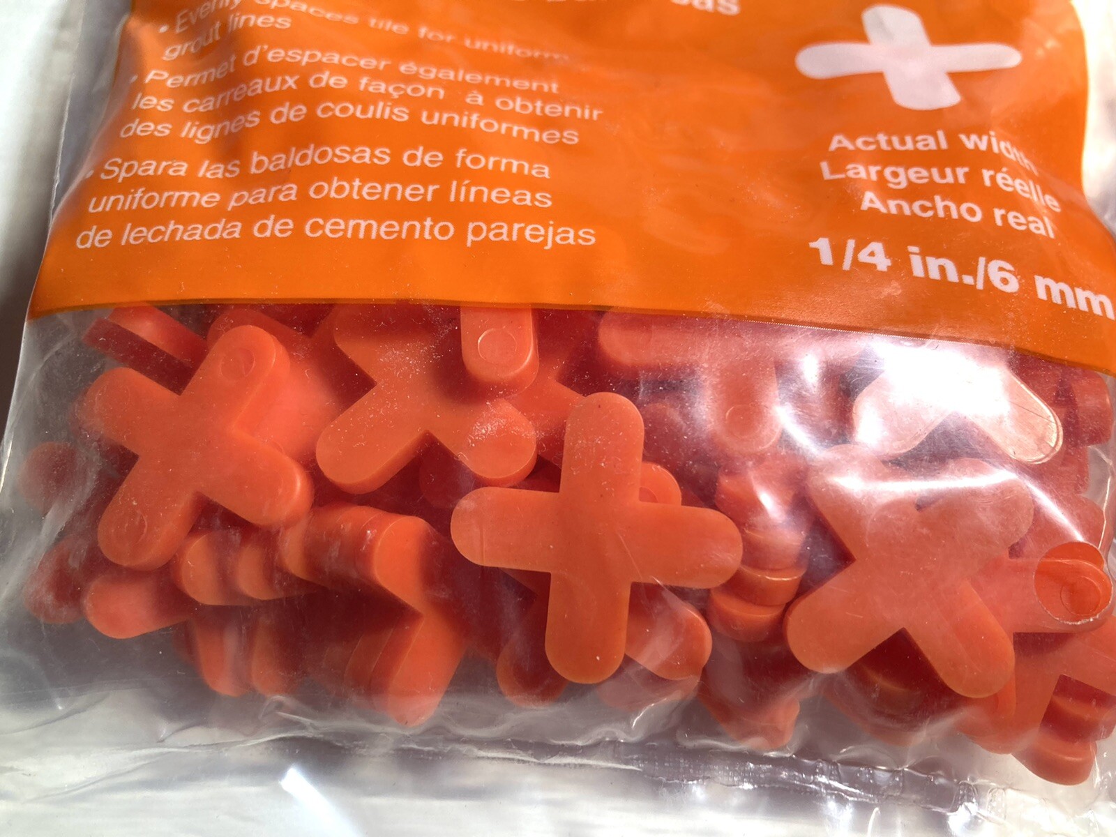 TAVY Basix TILE SPACERS 200 count (100ea x 2 packs) 1/4 in / 6 mm Plastic Cross