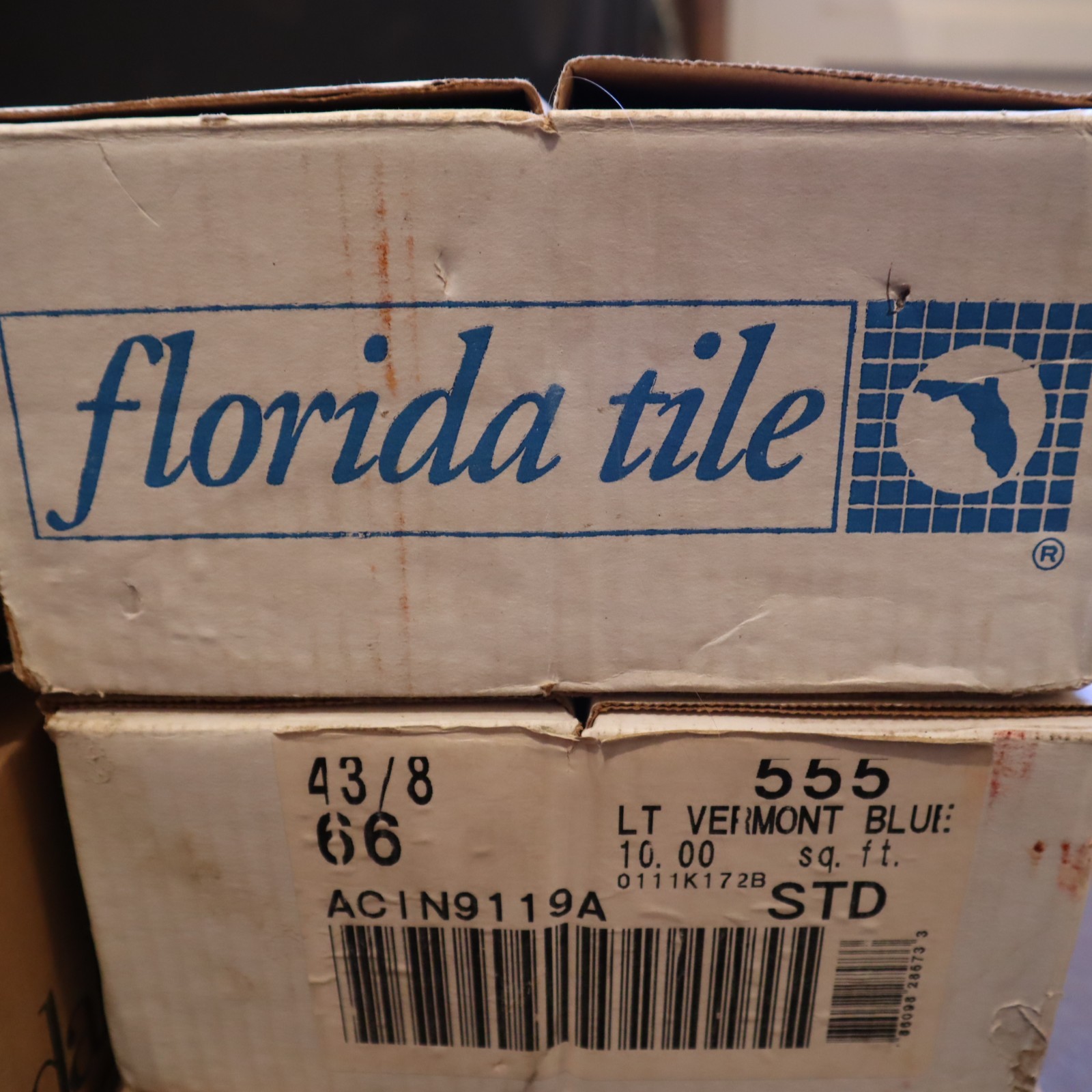 Vintage NOS Florida Tile 4-3/8″ Light LT Vermont Blue Tiles