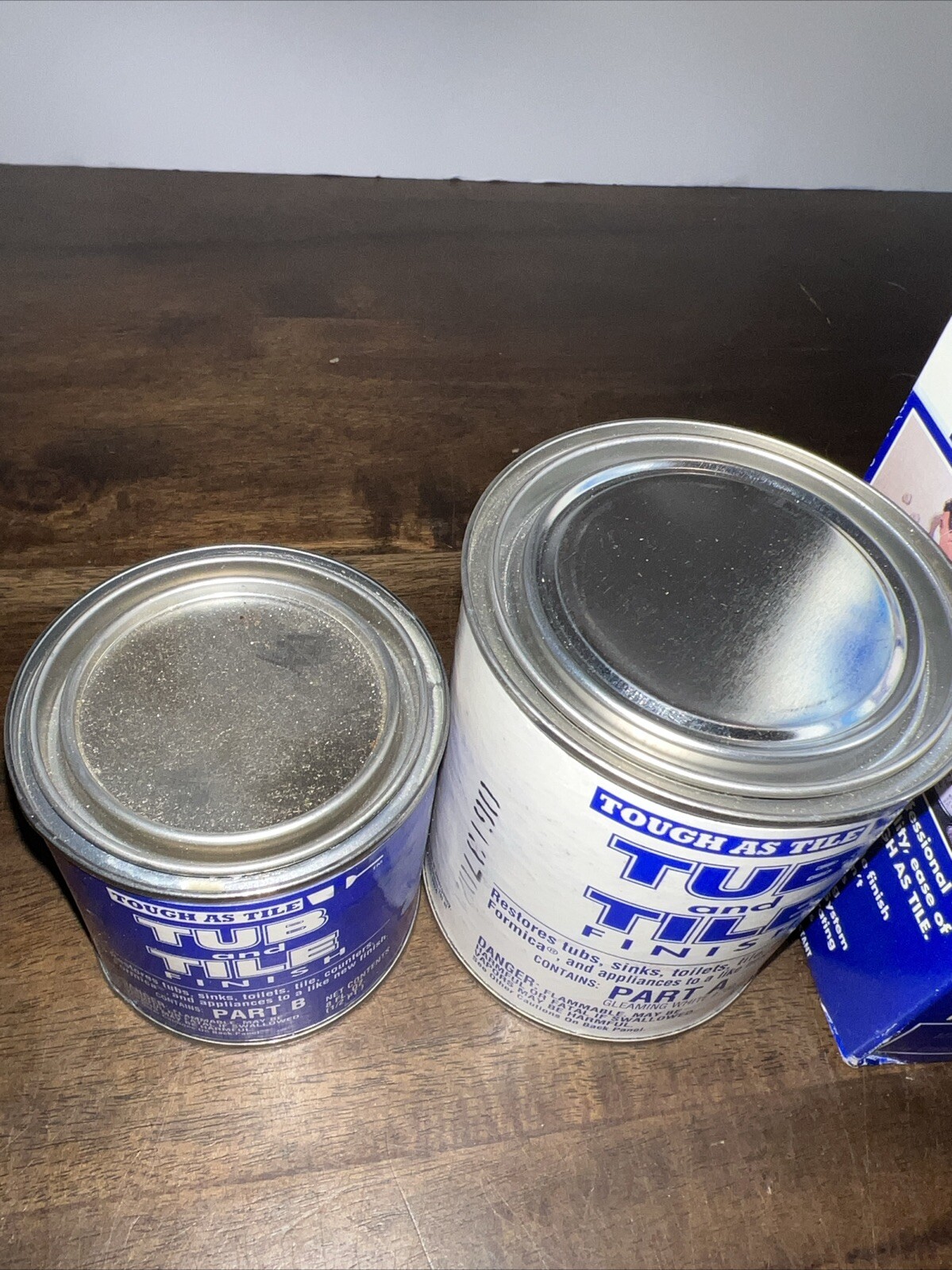 Tough As Tile Tub & Tile Finish 760 Gleaming White USA Cans Never Opened