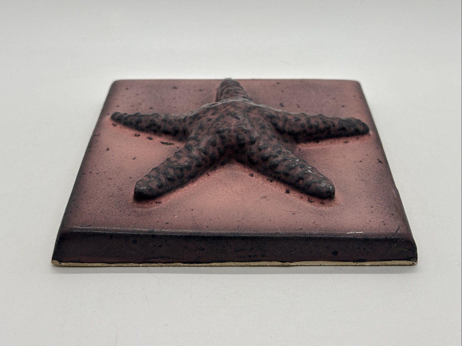 5×5 3D Starfish Ceramic Wall Tile Pink Hue Douglas Roberts Coastal Ocean