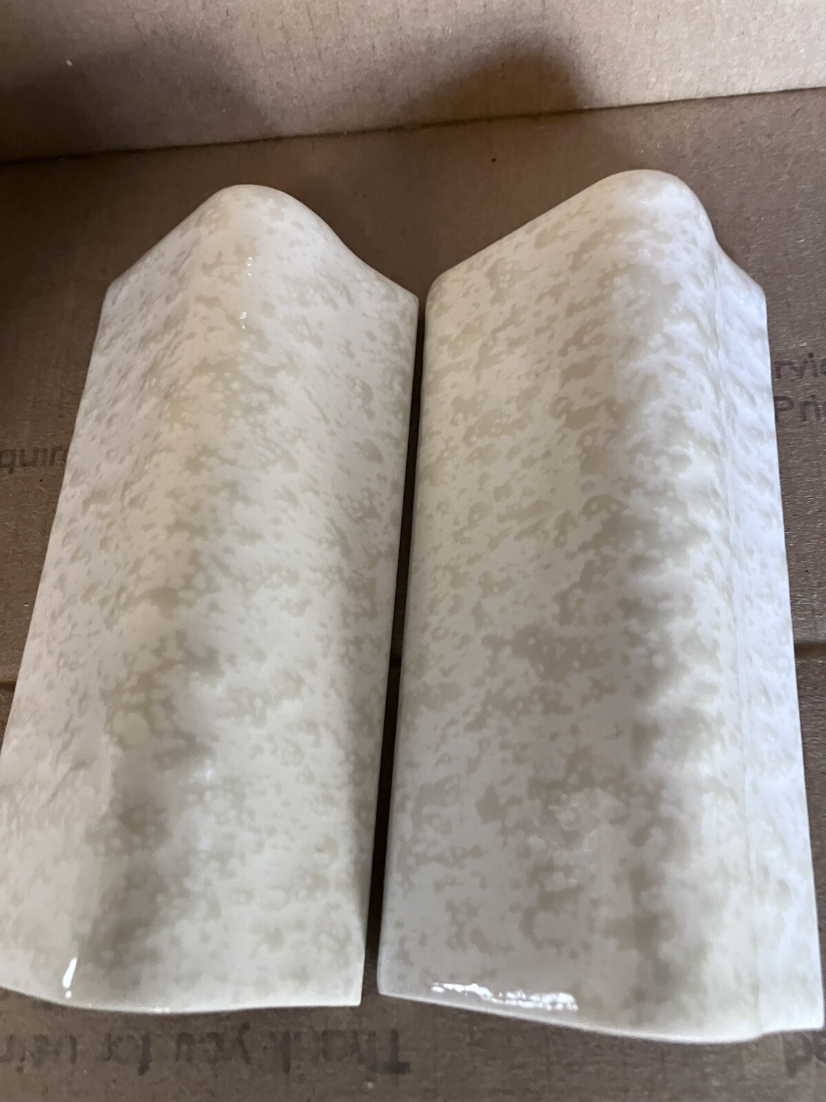 2 Pc’sDiscontinued Dal tile Mayan Grey bumpy splatter dapple dimple V- Cap