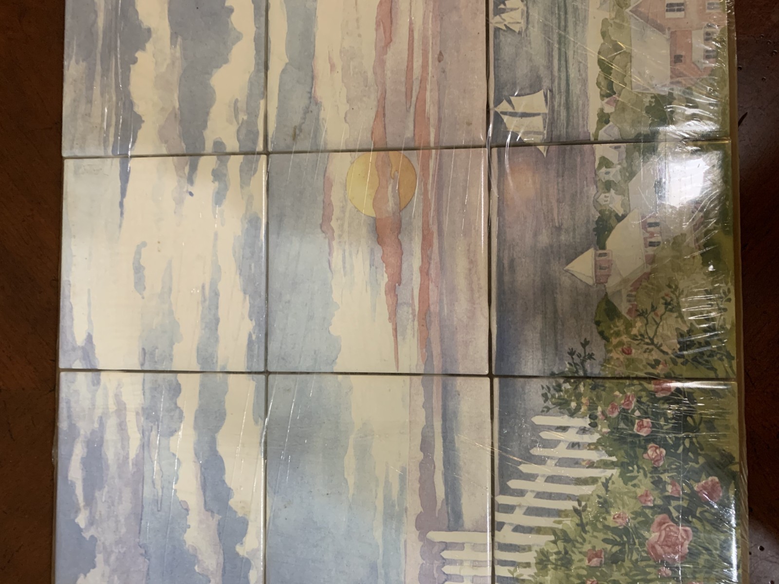 Paul Brent Art Wall Tile Mural Seaside Lighthouse Ceramic Backsplash 12 Set New