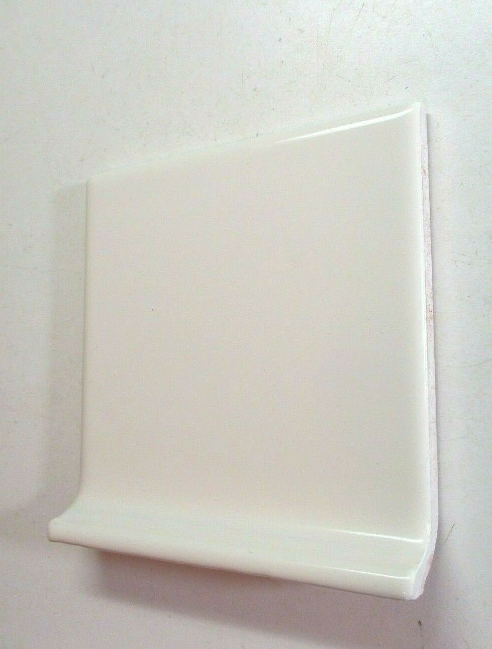 1 Cove Base Radius Tile Porcelanite P 4-3/8″ Square Gloss Off White Ceramic Wall