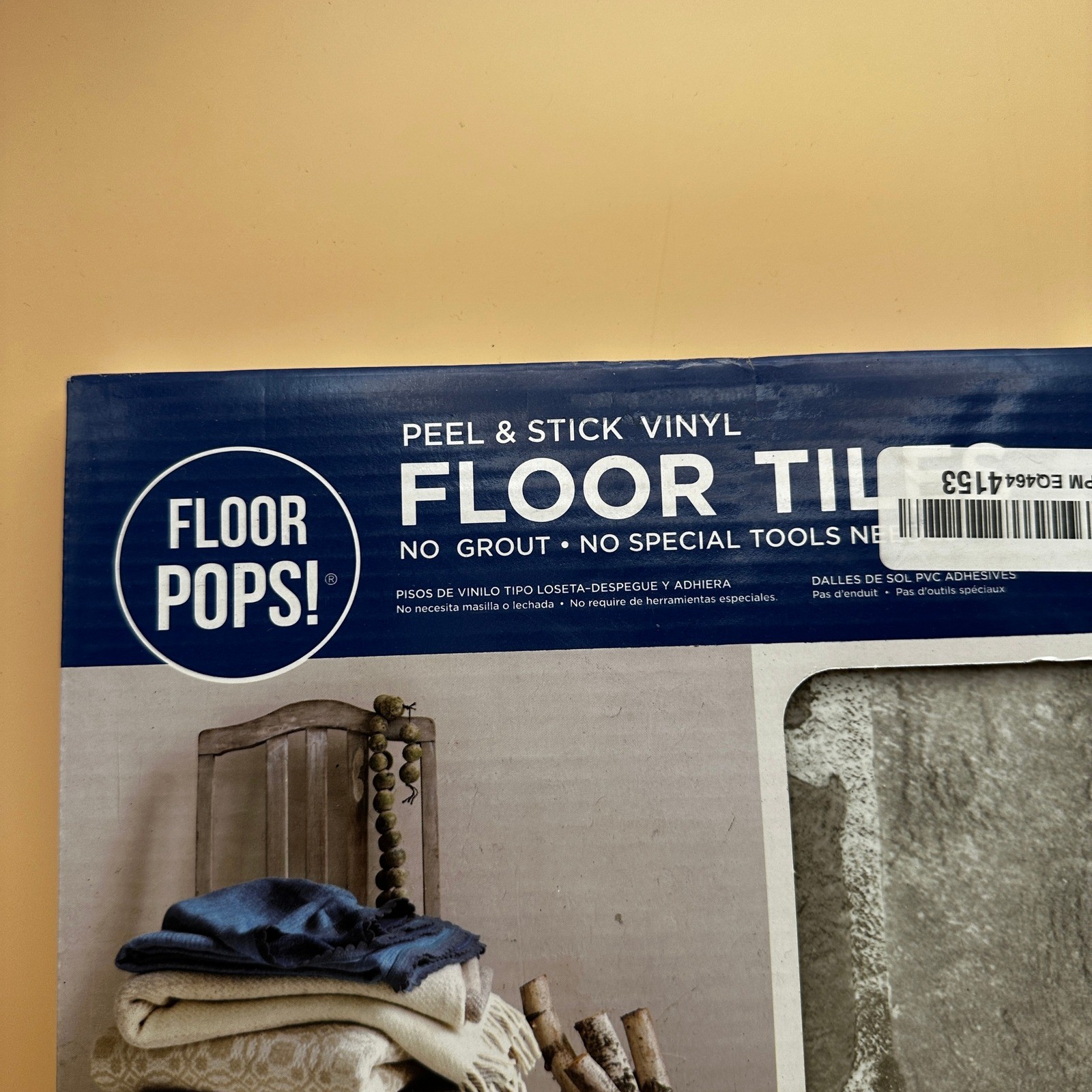 Pack of 10 FloorPops 12″x12″ Harvard Brick Grey Peel & Stick Floor Tiles