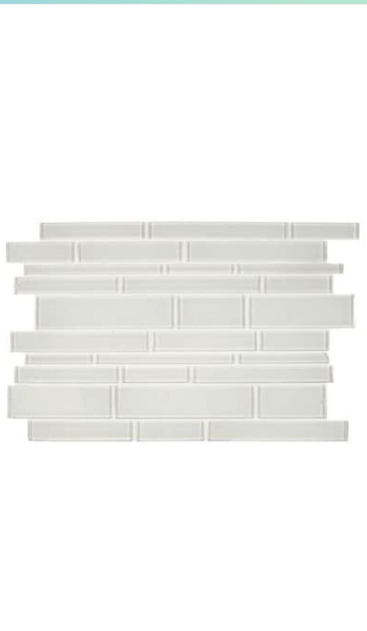 10 PC MSI Ice Interlocking 12x12x8mm Glass Mesh Mounted Mosaic Tile