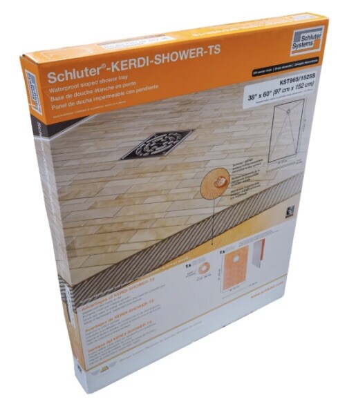 Schluter Kerdi Shower Tray 38”x60” Off-Center