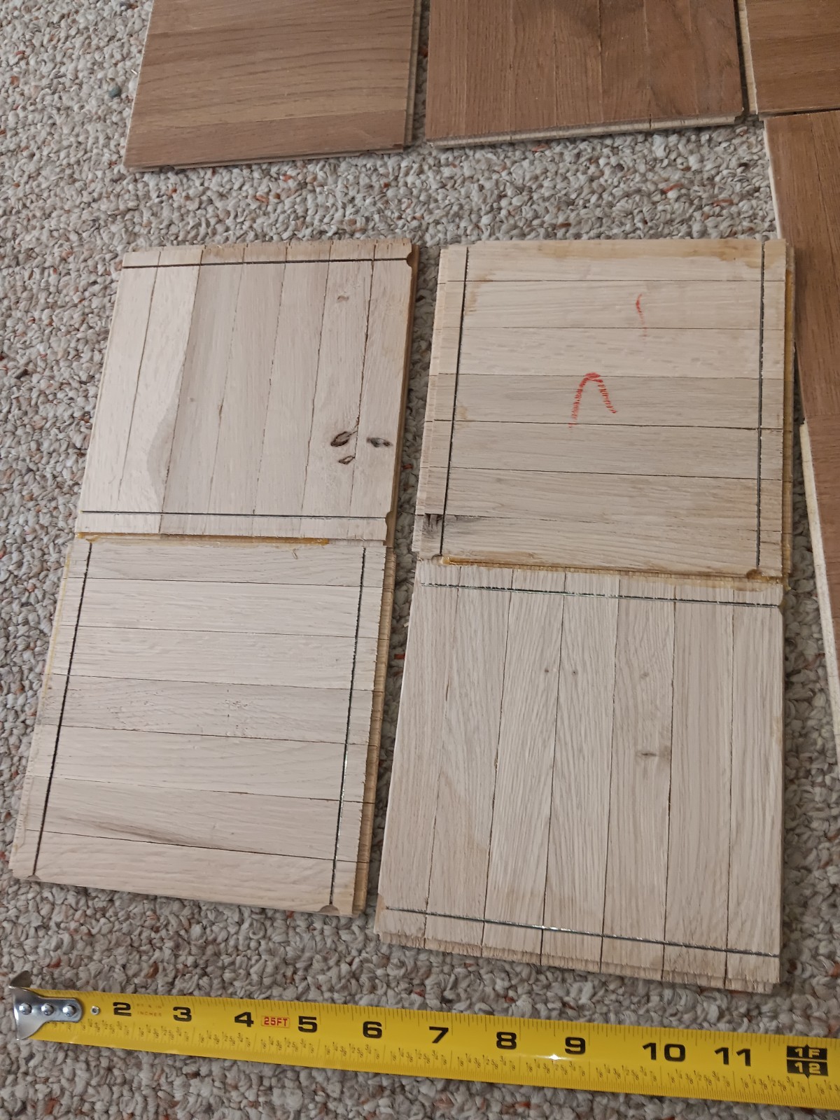 22 + Square Feet Bundle WHITE OAK 7 finger Parquet Flooring – Topflor 1/2 tiles