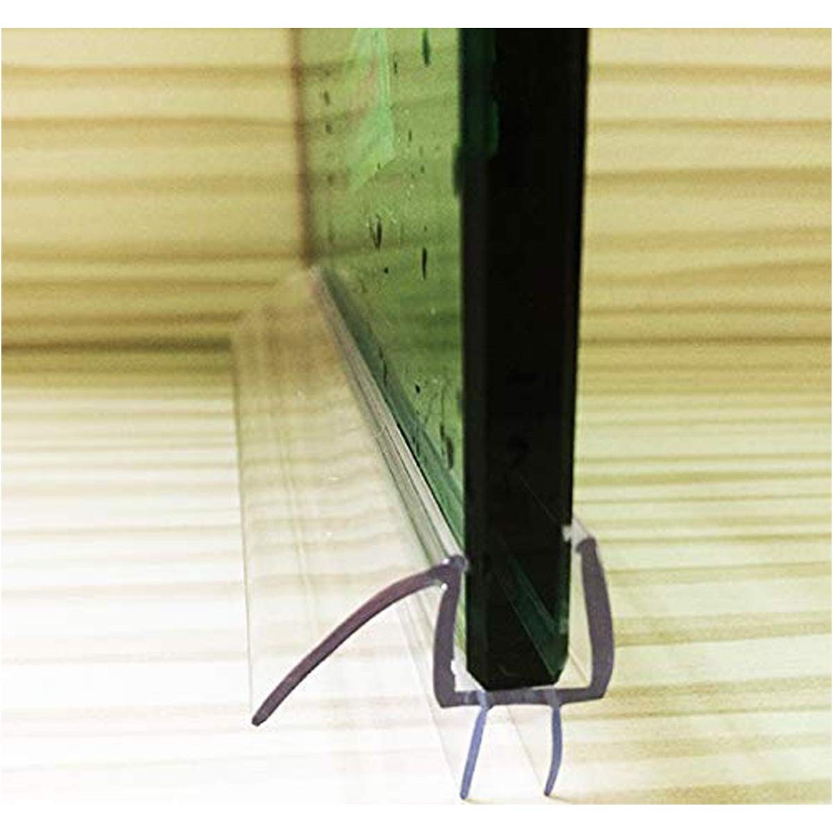 Cozylkx Frameless Glass Shower Door Sweep for 3/8″ Glass, 3/8 Inch, Clear