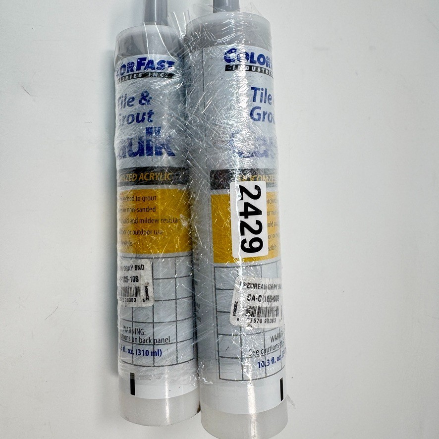 3-Pack – ColorFast Tile and Grout Delorean Gray Paintable Latex Caulk Acrylic