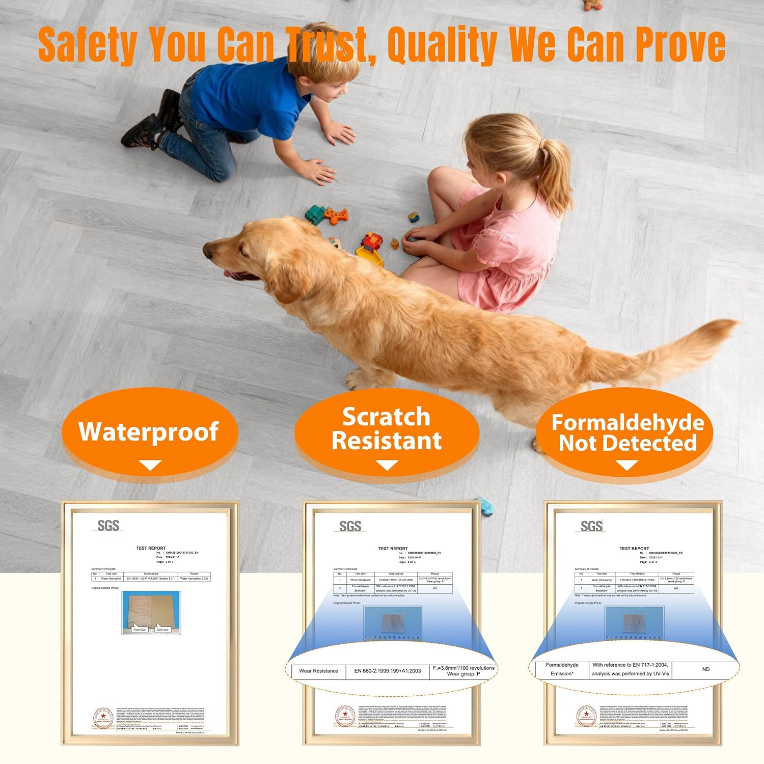 Vinyl Click-Lock Rigid Flooring 27 Sq.Ft. Ivory Ash – Waterproof & Scratch-Resis