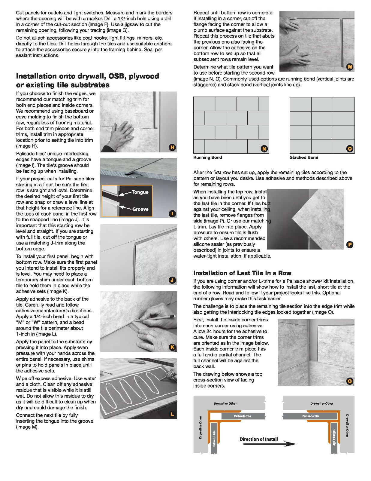 Palisade 22.8 in. x 7.31 in. Interlocking Vinyl Wall/Backsplash Tiles