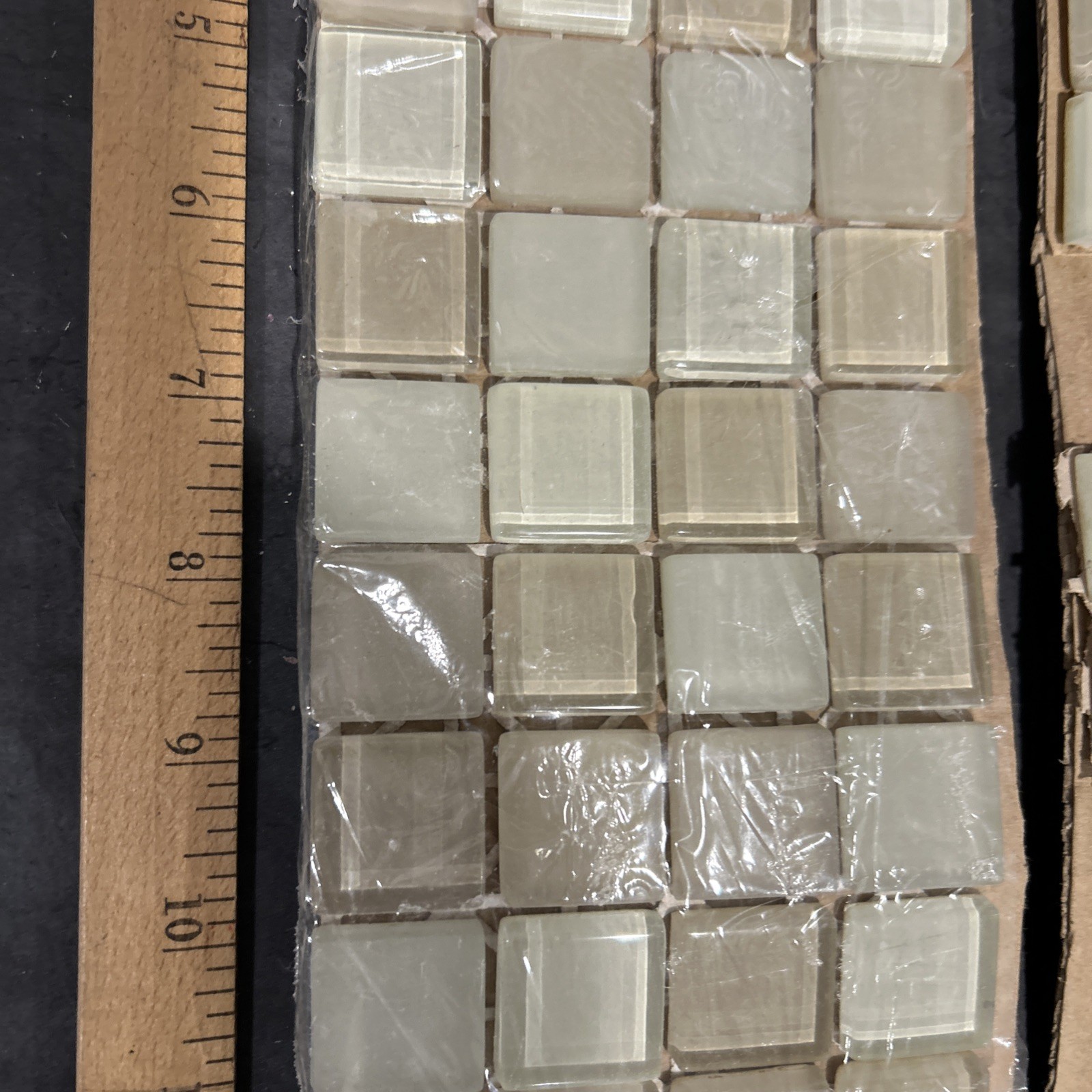 Mosaic Glass Tile 1″x1″ 1×1 Sheet Cosmopolitan Backsplash Accent Used Partial