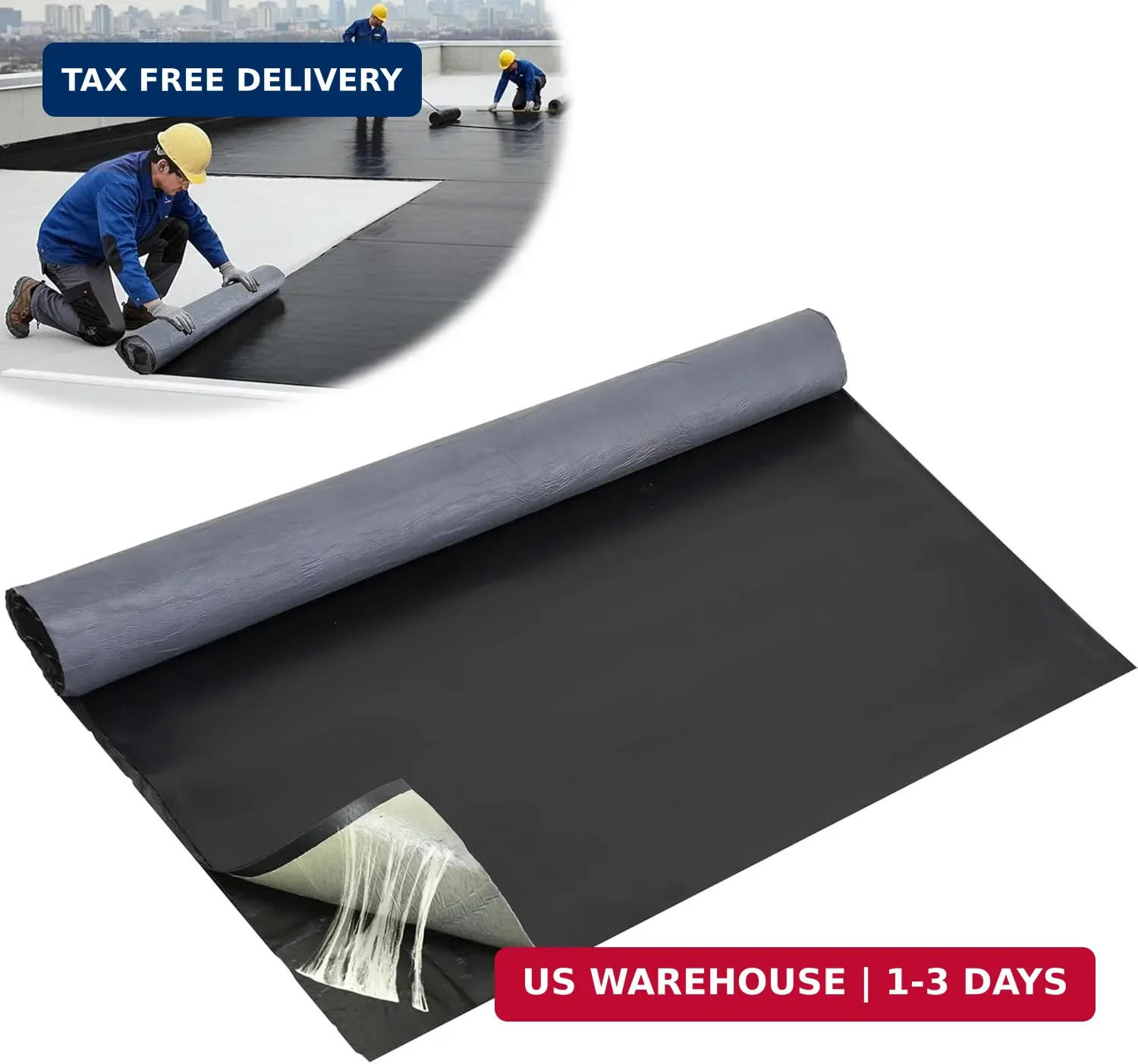 50 Mil EPDM Rubber Roofing Materials, Self-Adhesive Waterproofing Membrane for R