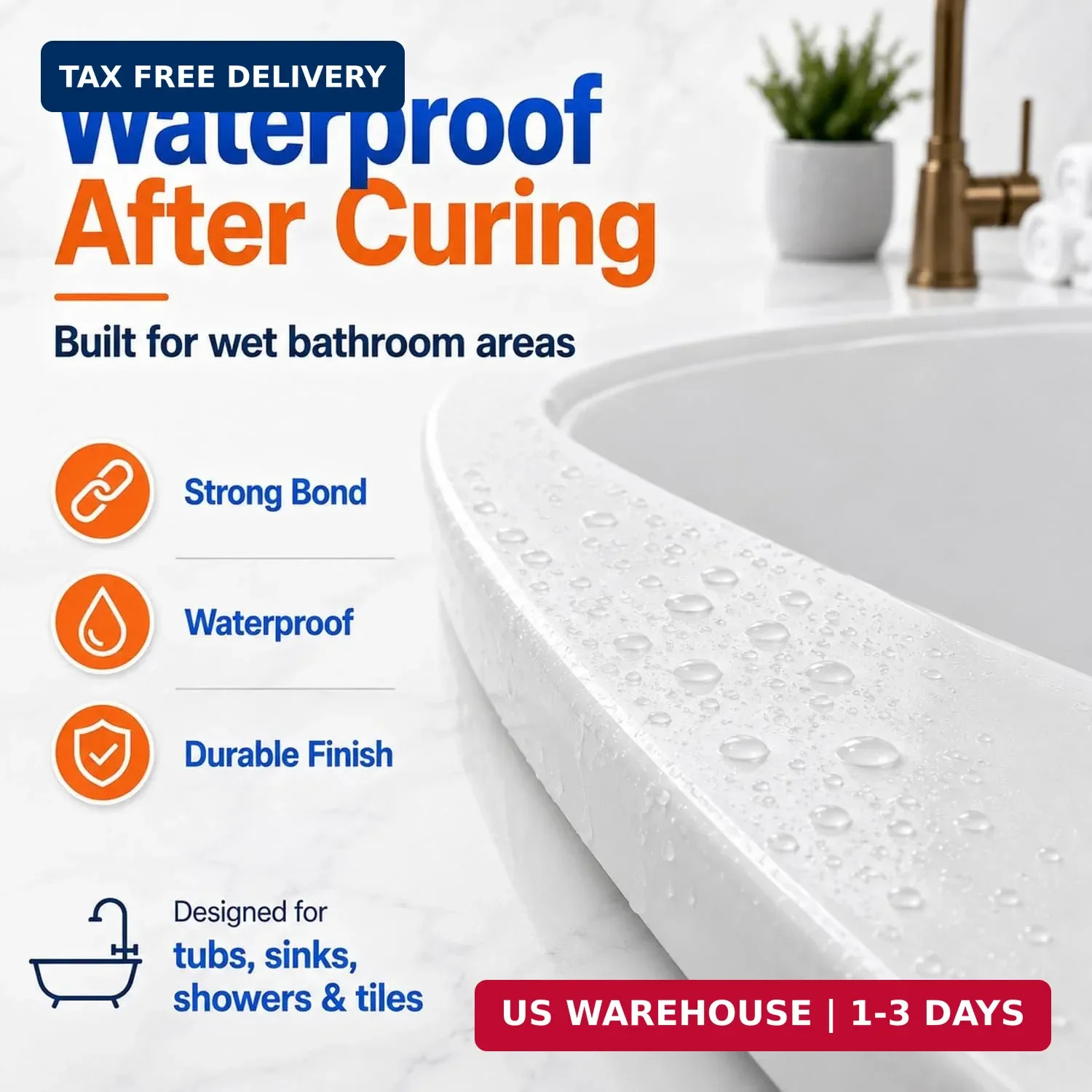 Tub Repair Kit White, Bathtub Repair Kit for Enamel, Fiberglass, Acrylic | For C