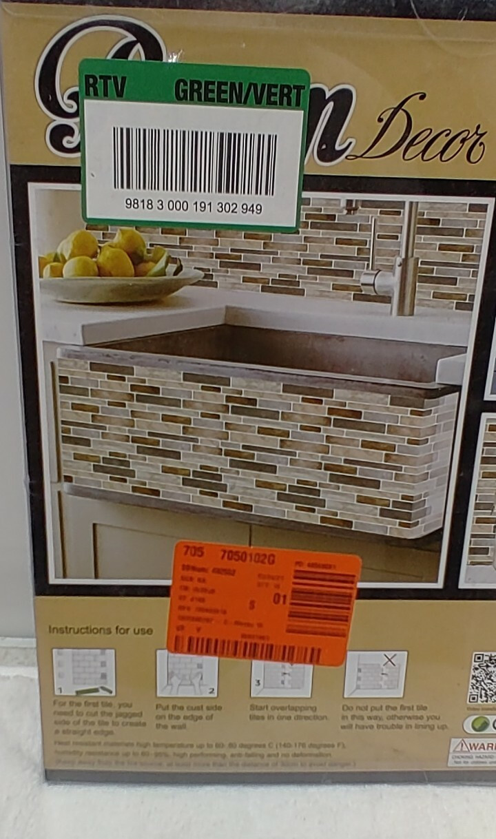 Peel & Stick Vinyl 3D Tile Stickers LAK1273us LongKing Self-Adhesive Decorative