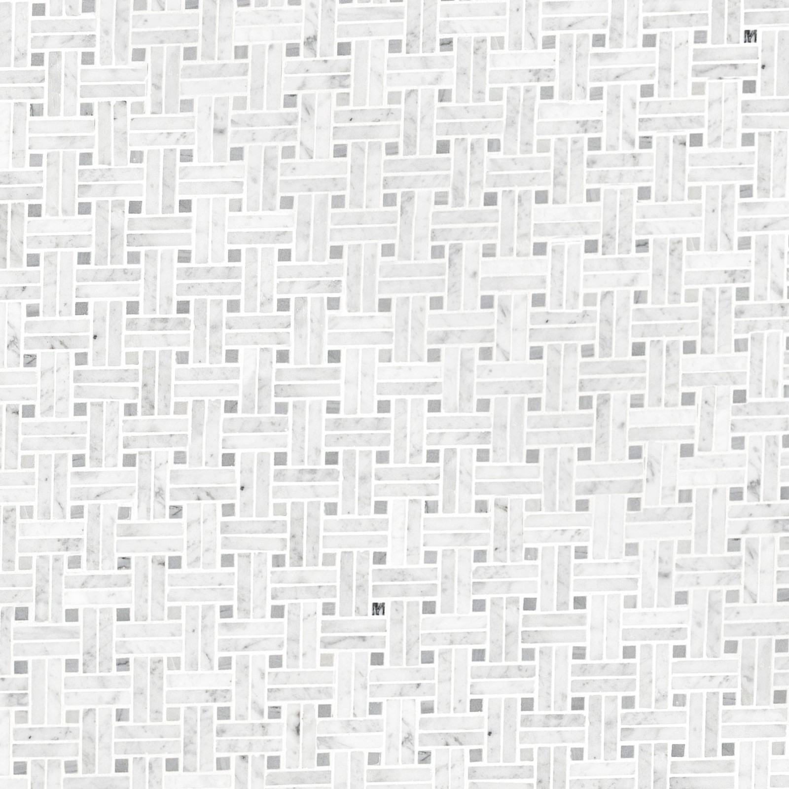 Ackland AKM-S-12X12WVP-CA 12″ x 12″ Marble Basketweave Wall – White