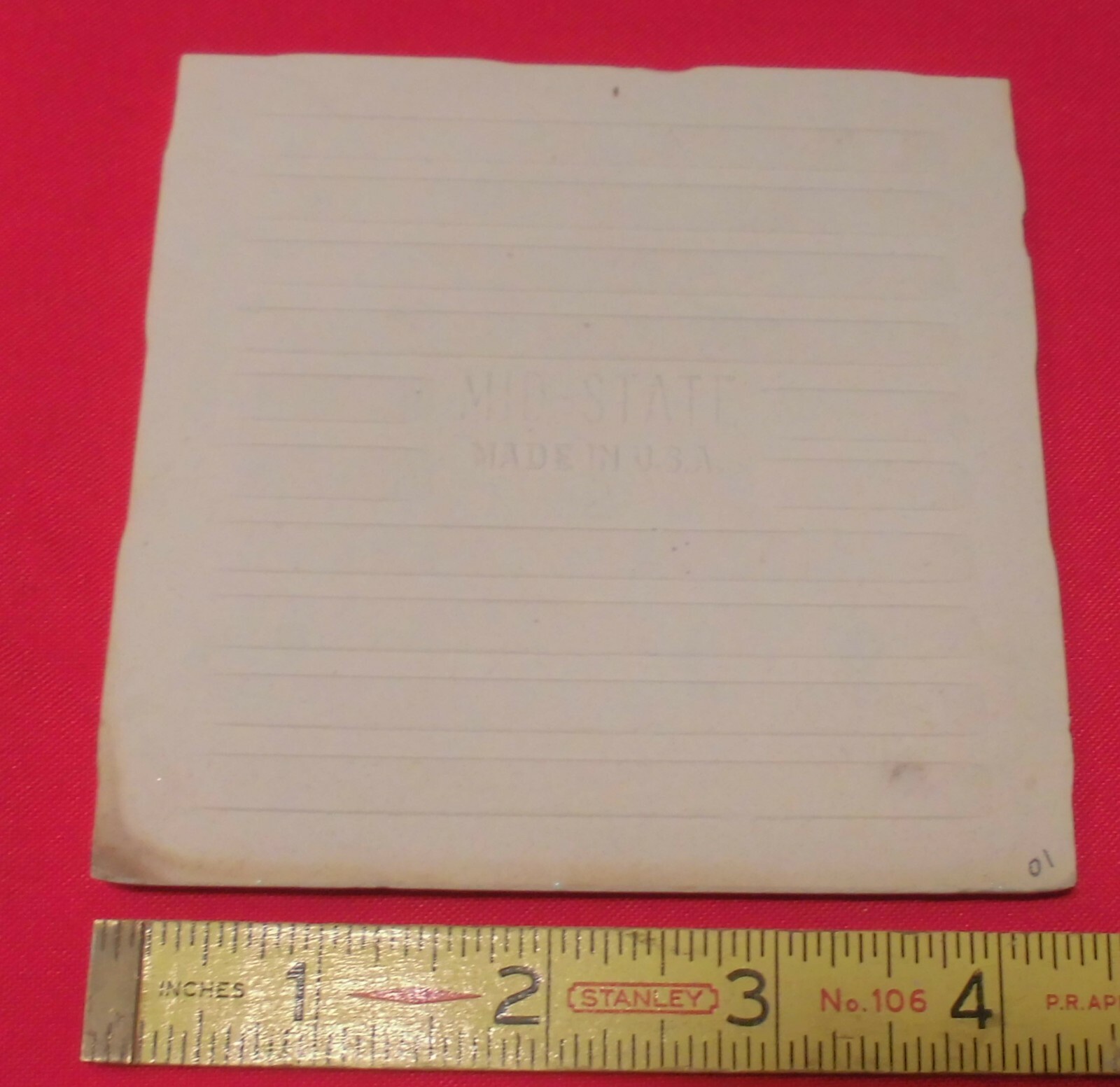 1 pc. Blue Denim: Bullnose Matte Ceramic Tile 4-3/8″ by Mid-State Co. NOS