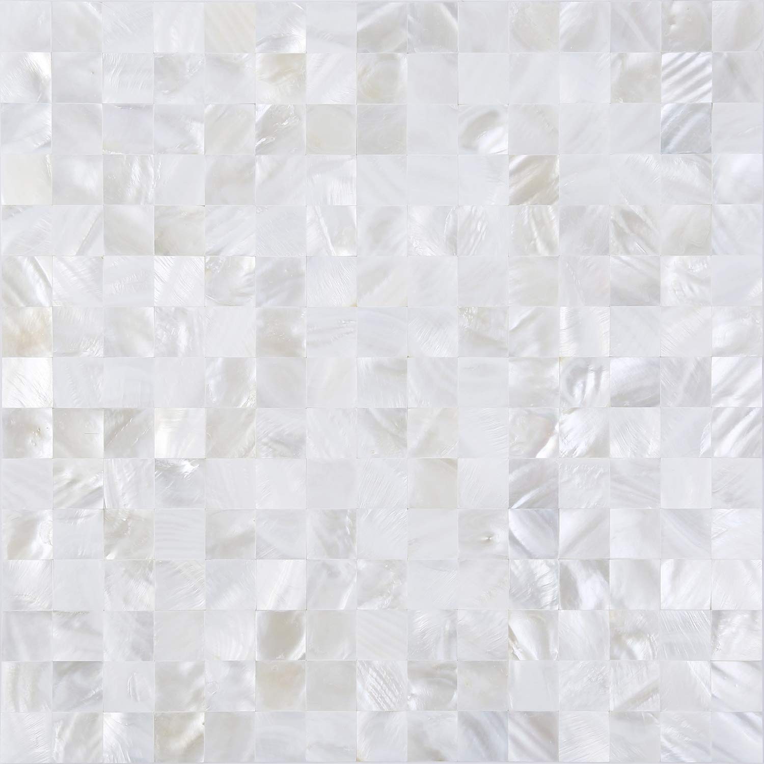 KASARO Peel and Stick Backsplash, Mother of Pearl Mosaic Shell Tiles, SelfAdh…