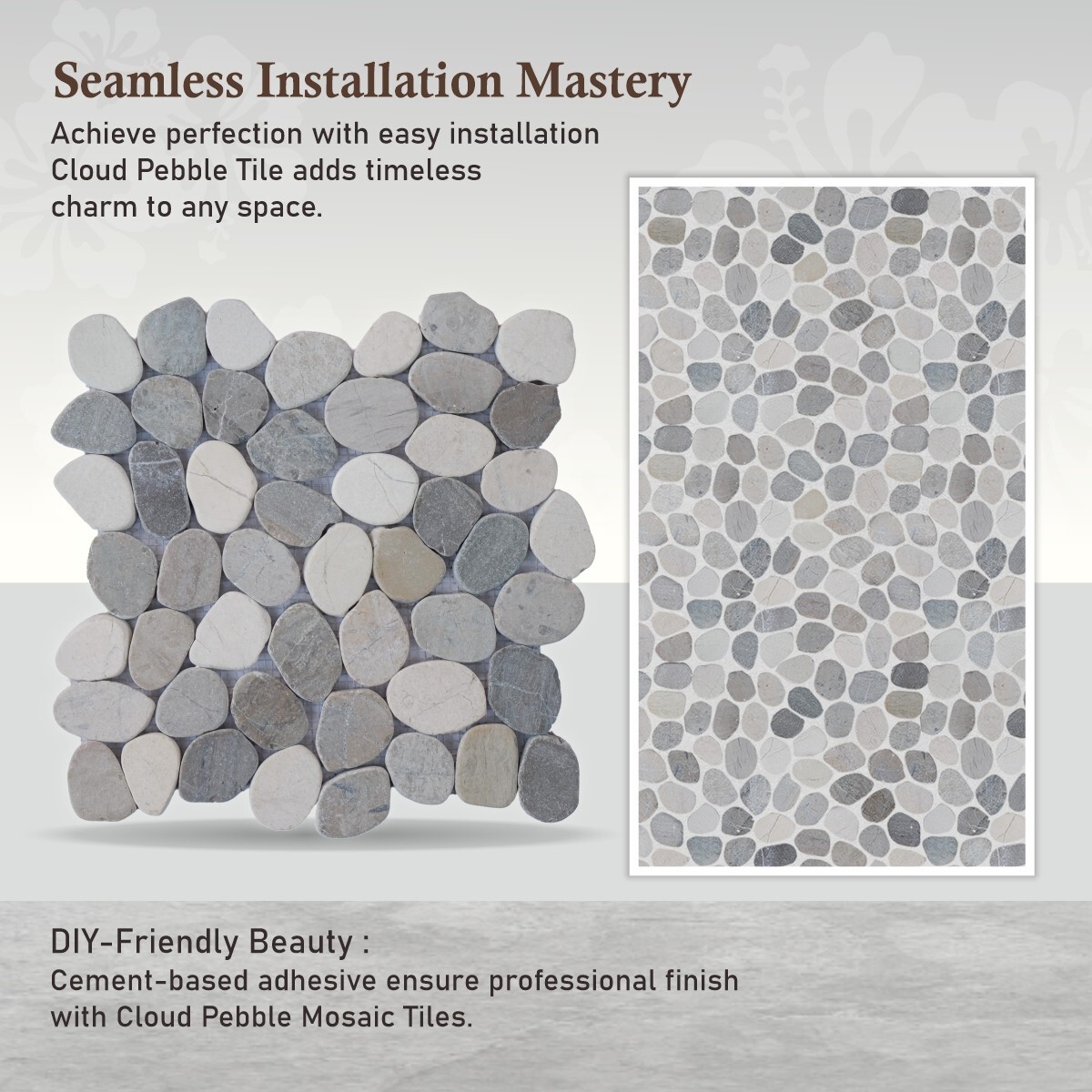 Cloud Sliced Pebble Mosaic Wall & Floor Tile ($10.48/SqFt)